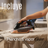 Plancha de vapor Oster® PressXpress S9000 Suela XL con diamante bronce GCSTPX9001-052