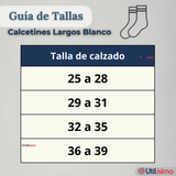 Pack 3 Calcetínes Escolares Largo Acrílico Blanco Niñas Juvenil
