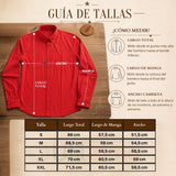 Camisa Roja Huaso Clásica Regular Fit Casual Manga Larga
