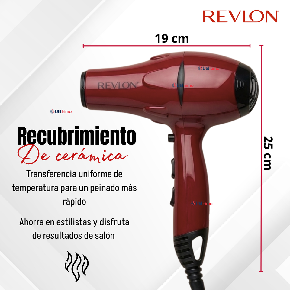 Set Secador y Plancha Alisadora Portátil Revlon 2000W