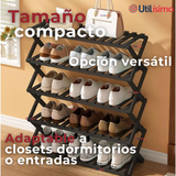 Zapatero Organizador 5 Niveles Desmontable Resistente 65x42x20cm Negro