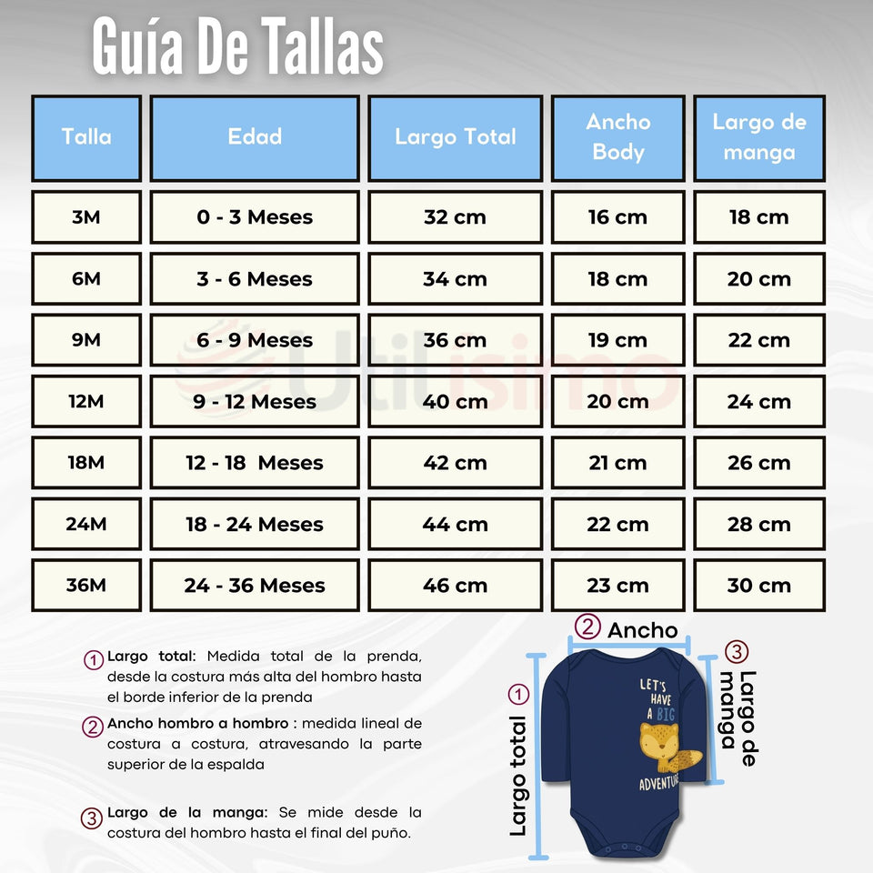 Pack 5 Bodys Manga Larga 100% Algodón Tedmimak Sweet Nature Bebé Niño