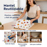Mantel Rectangular 140x210 cm 100% Poliéster Fiestas Patrias Chile