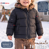 Parka Osito Con Capucha Manga Larga Negro Niño Infantil