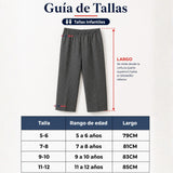 Pantalón Huaso Gris Diseño Líneas Niño Vestuario Típico Fiestas Patrias