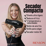 Secador De Cabello Revlon Compacto RVDR5260BLA2 1875W Negro