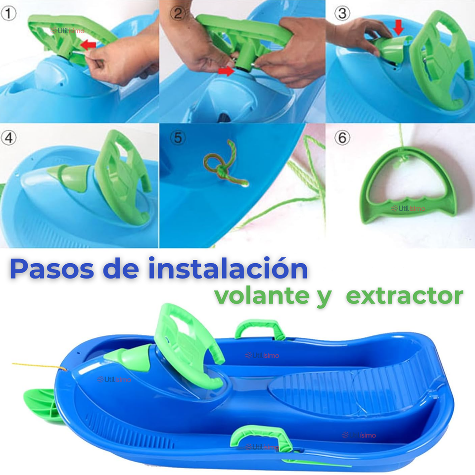 Trineo Para Niños 1 unidad Con Frenos de Volante Tabla Multifuncional Surtido