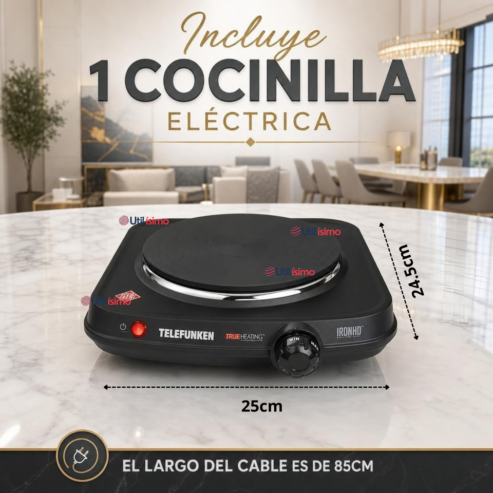 Cocinilla Eléctrica Telefunken Tf Ae5500 Color Negro