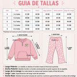 Conjunto 2 Piezas Polerón y Pantalón Buzo 100% Algodón Niña Tedmimak Beautiful flowers