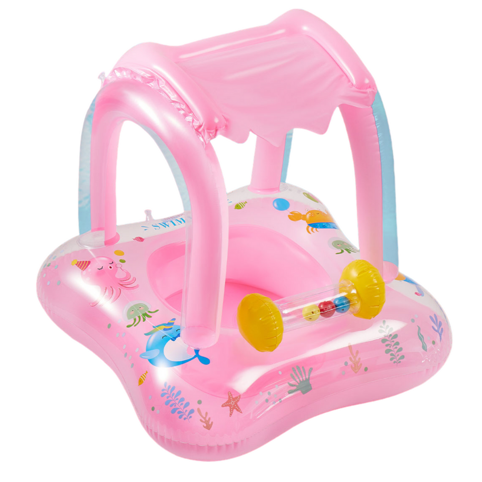 Asiento Flotador Inflable con Techo New Line Bebés