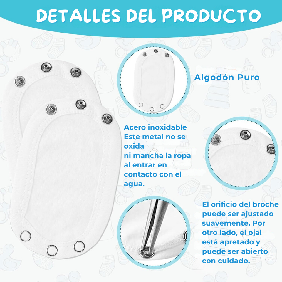 Pack 4 Unidades Extensor Body Bebé +Pack 4 Bodys Algodón Niña Manga Corta Animales Animados