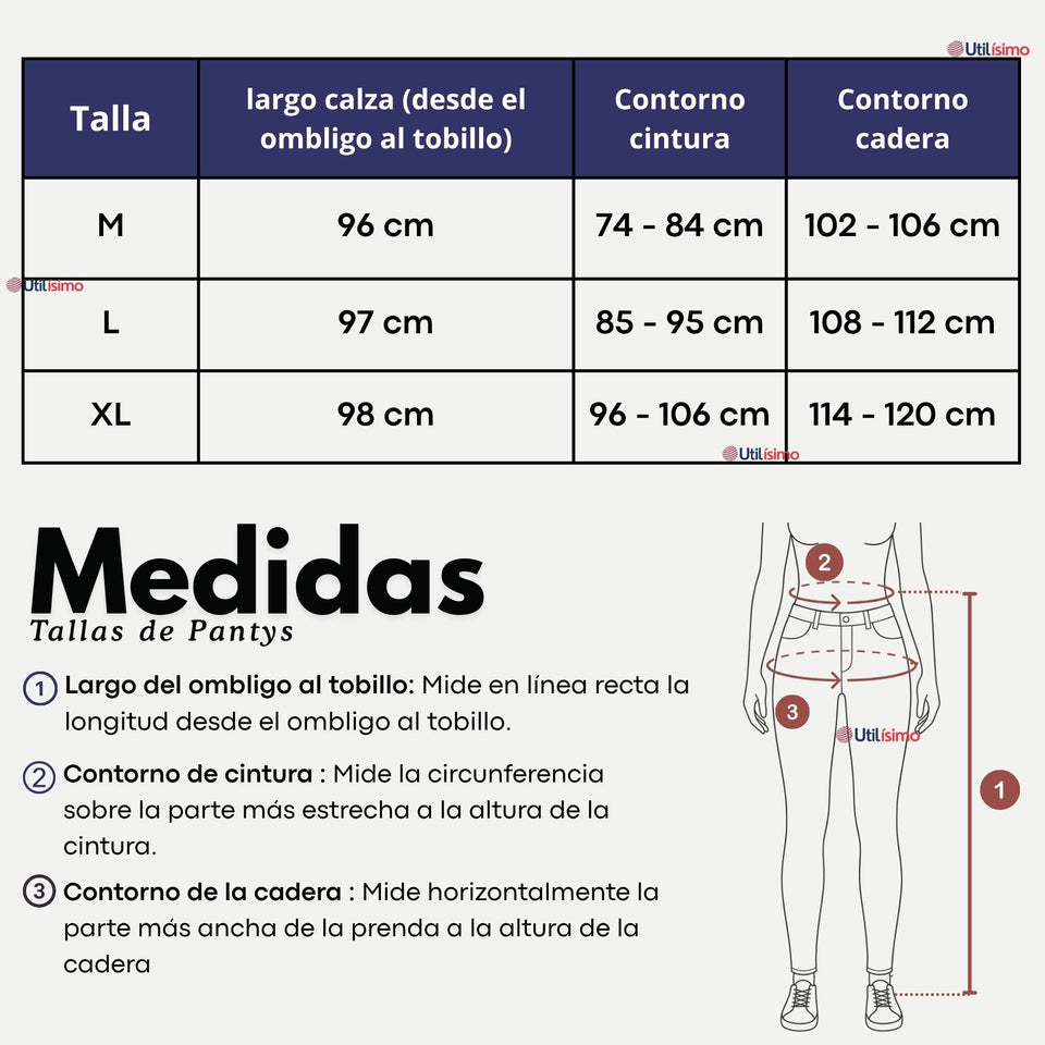 Calza Lola Polar Térmica Sin Costura Tiro Alto Elasticada Azul Marino