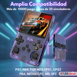 Pantalla IPS Retro Gaming Portátil R36s 64GB Consola Recargable USB