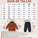 Conjunto 2 Piezas Polerón con Capucha y Pantalón 100% Algodón Bebé Niño Brown Dinosaur