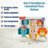 Set 3 Piezas Sonajeros Bebé Cascabel Juguetes Niño y Niña