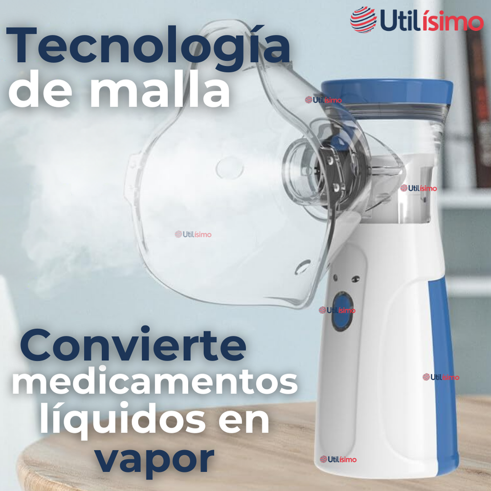 Nebulizador Portátil Batería Recargable Mesh Vaporizador Niños Y Adultos