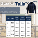 Polerón Escolar Polar Con Capucha Niño Unisex Azul 5 a 12 años