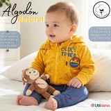 Conjunto 2 Piezas Buzo Pantalón Y Polerón De Algodón Amarillo Bebé Niño