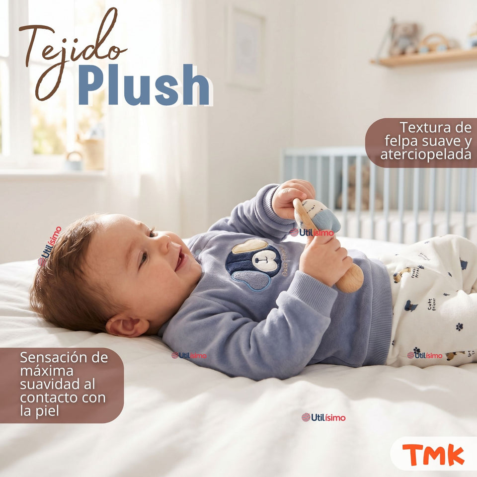 Conjunto Buzo Polerón 2 Piezas Bebé Niño Tedmimak Cute Dog