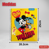Pack 5 Cuadernos Universitarios Mickey Mouse Proarte 7mm 100 Hojas Diseños Surtidos