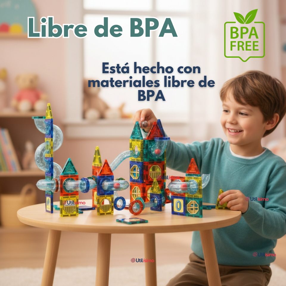 Juego Bloques De Construcción Magnéticos 3D 97 Piezas para Niño o Niña