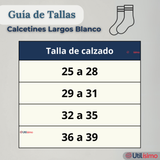 Pack 6 Calcetínes Escolares Largo Acrílico Blanco Niñas Juvenil
