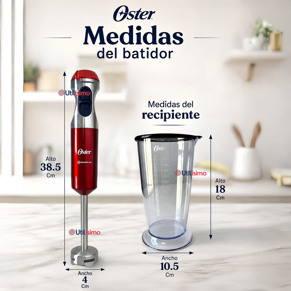 Batidora de inmersión Oster® con cuchilla Quad FPSTHB5102R