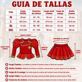 Traje Caporal Típico 2 Piezas Rojo Mujer Fiestas Patrias