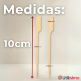 Pack 100 Piezas Brochetas De Bambú Bandera Cóctel 10cm