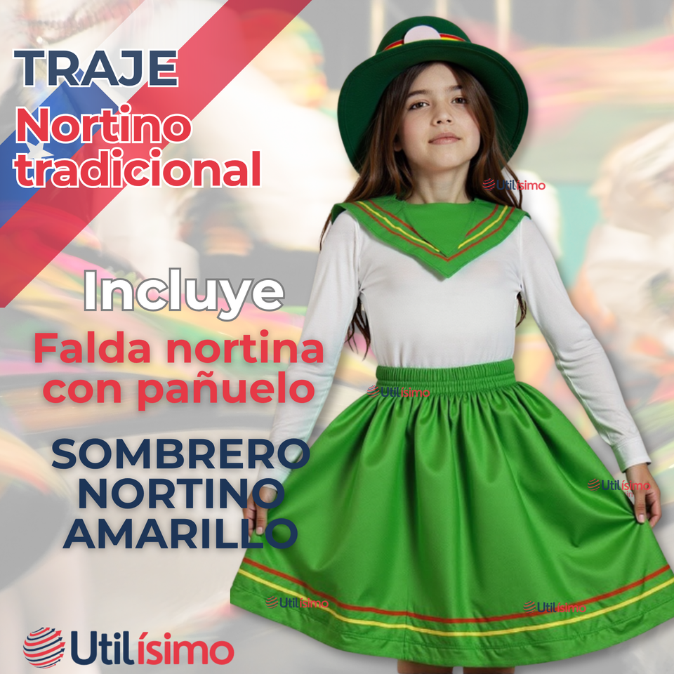 Pack 6 Traje Nortino Niña 3 Piezas Niña Fiestas Patrias Baile Nortino