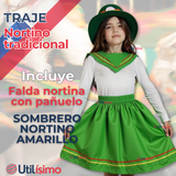 Pack 6 Traje Nortino Niña 3 Piezas Niña Fiestas Patrias Baile Nortino