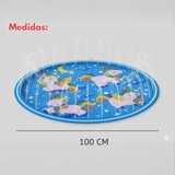 Alfombra Piscina Agua Rociador Para Niño Color Azul 100 cm
