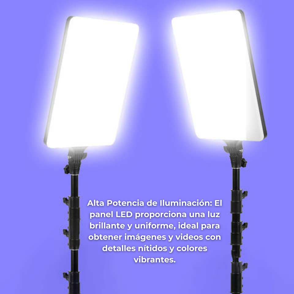 Panel Lámpara LED 5000K Control Remoto Fotografía Vídeo