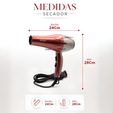 Secador De Cabello Profesional 3500W IRM Alta Potencia 2 Boquillas