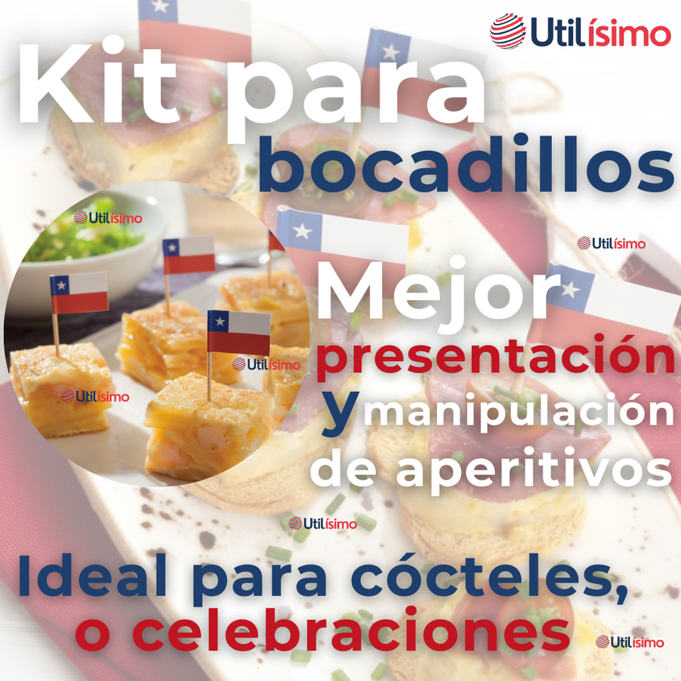 Pack 50 Mondadientes Pinchos Palillos Bandera De Chile