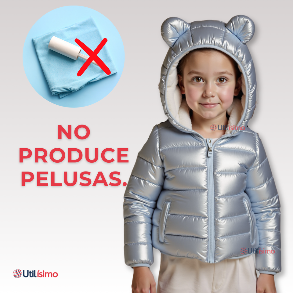 Parka Con Capucha Mangas Larga Niña Metallic Gray