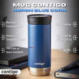 Vaso Mug Contigo Huron 2.0 473 ML Blue Corn Térmico Acero Inoxidable