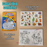 Libro Para Colorear Pintar Educativo Con Stickers Diseños Surtidos