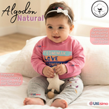 Conjunto 2 Piezas Buzo Pantalón Y Polerón De Algodón Lila Bebé Niña