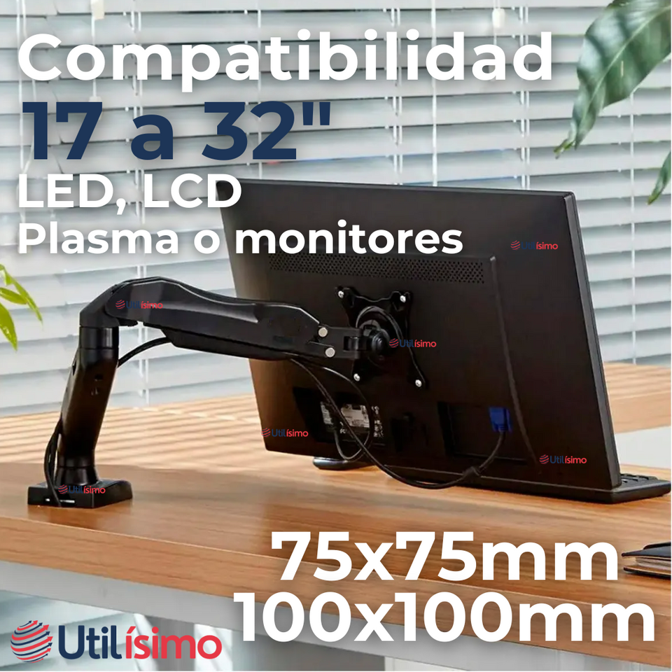 Soporte TV y Monitor Ajustable 9Kg 17 a 32 Pulgadas 17 19 22 24 27 28 29 32