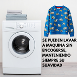 Polerón Algodón Cuello Redondo Niño Azul Claro Grúa