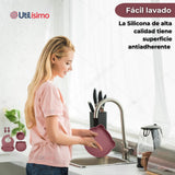Set De Alimentación Bebé Silicona 5 Piezas De Osito Libre BPA Colores Surtidos