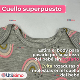 Pack 5 Bodys Niña Manga Corta Tedmimak 100% Algodón Princess love