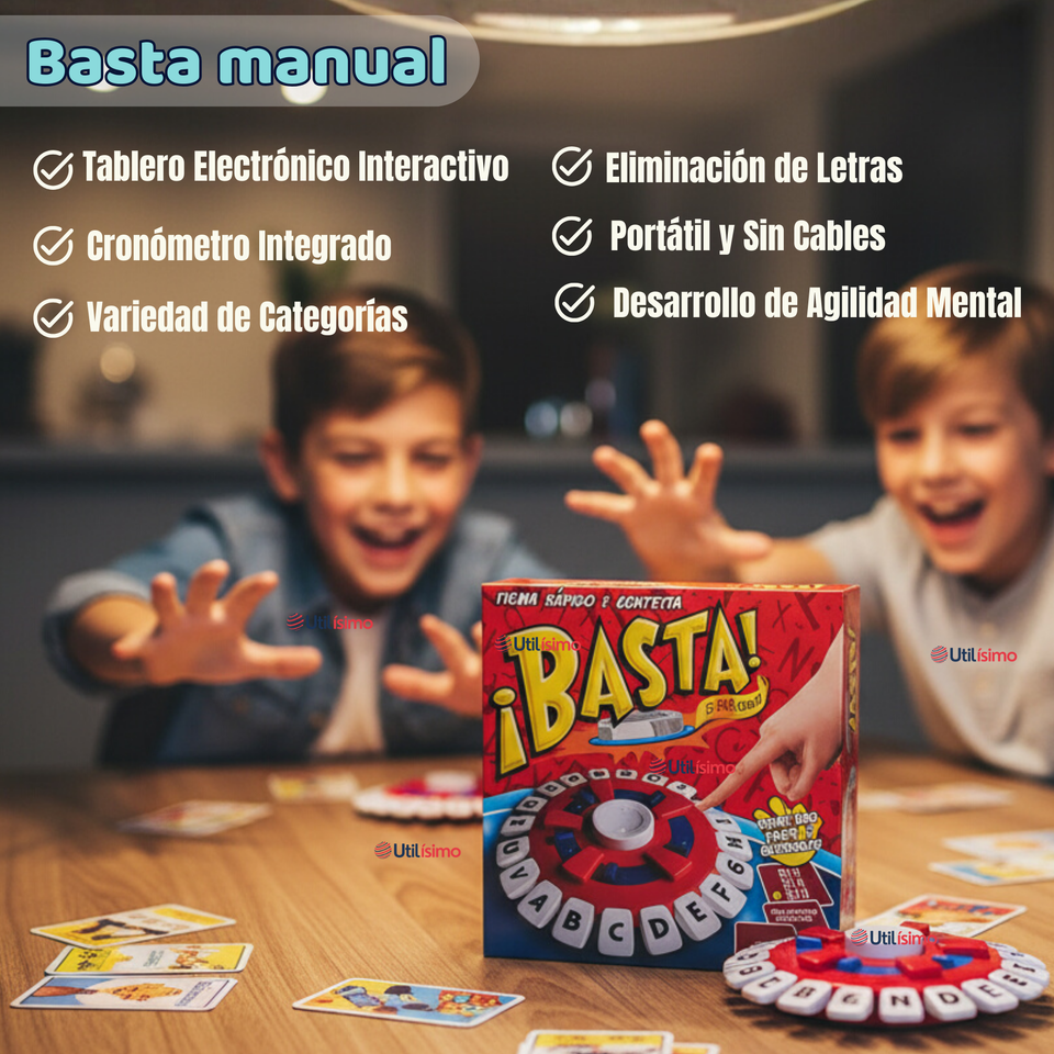 Basta Juego De Palabras Calidad Premium Piensa Rápido Y Contesta Stop Original