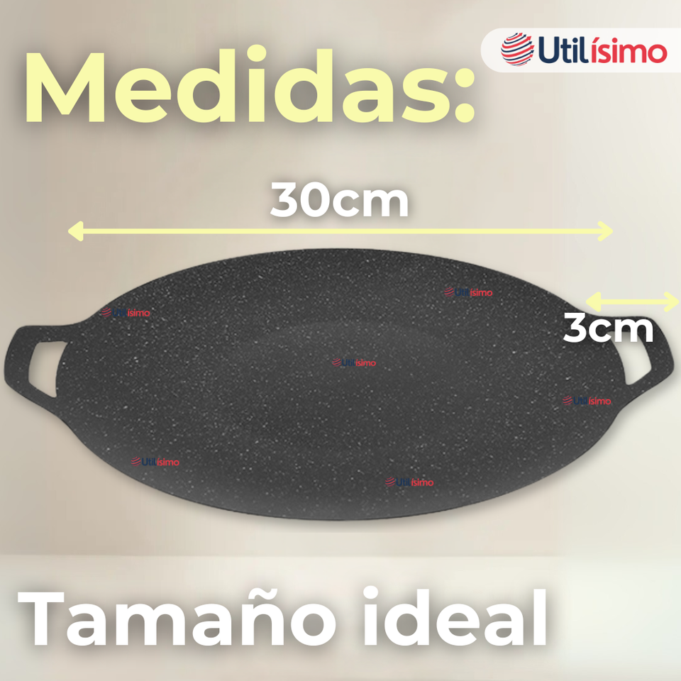 Sarten Antiadherente De Piedra Médica Redondo Plancha Bandeja Budare Parrilla