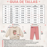 Conjunto 2 Piezas Polerón y Pantalón Buzo 100% Algodón Tedmimak Bebé Niña Pretty