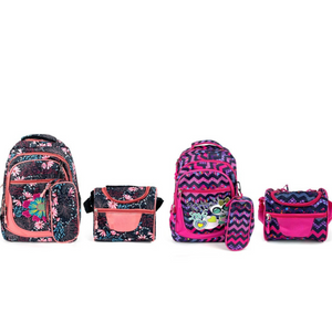 Mochila Con Lonchera Y Estuche 45CM Estampado Variados Niña