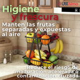 Frutero De Mesa Organizador Multiusos 2 Niveles Negro