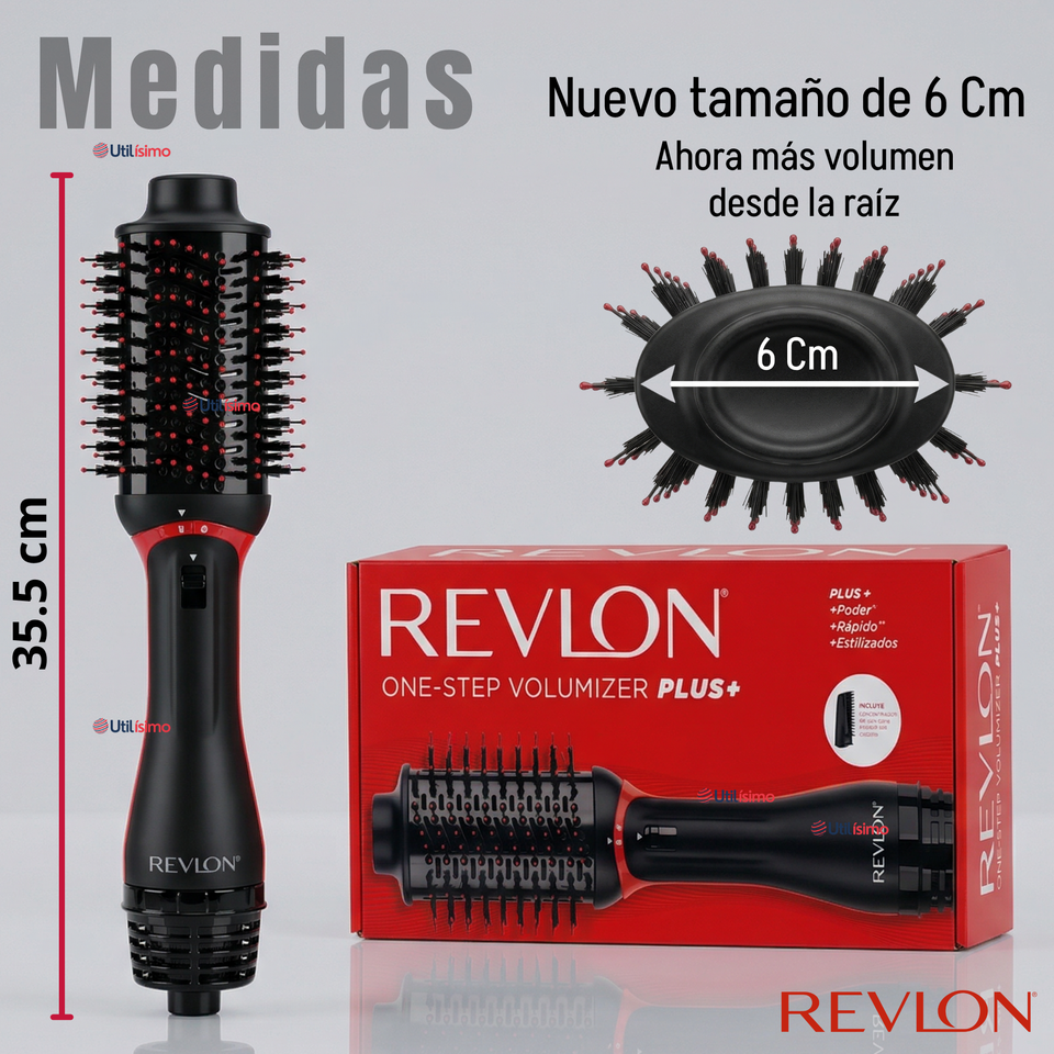 One Step Secador Alisador Voluminizador Revlon 1200W Plus +