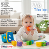 Cubo Bloques De Construcción 16 Figuras Educativo Didáctico Juguete Bebé Niño Niña